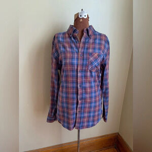 Weatherproof flannel butt down shirt, plaid shirt